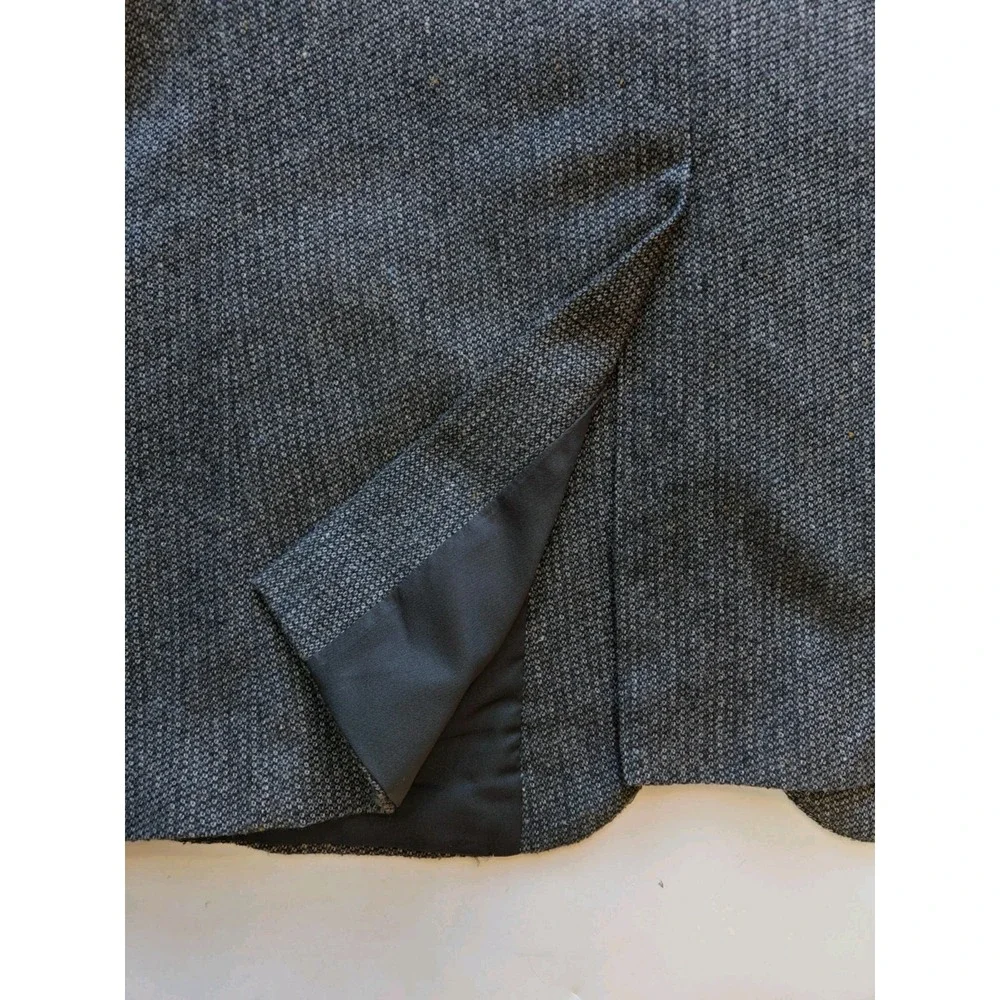 Farah Vintage Mens Tweed Sport Coat 42R Charcoal Gray Single Breasted Blazer